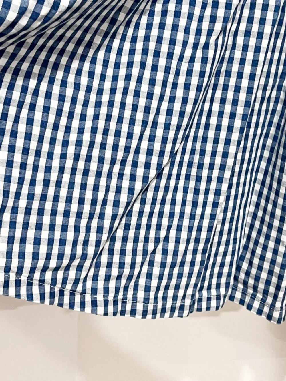 NWT GAP Girls Square Neck Blue Gingham Smocked Cotton Denim Tank Dress